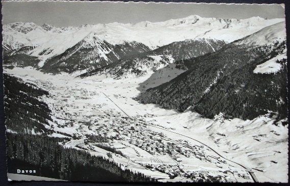 Cartoline postali: DAVOS im Winter - Nr. 6411 – Usato da Jona venduto da philajona