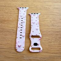 Uhrenarmband für Apple Watch Pink 38/40/41mm bedruckt neu