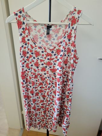 Sommerkleid Rainbow weiss mit Blumenmuster Grösse M