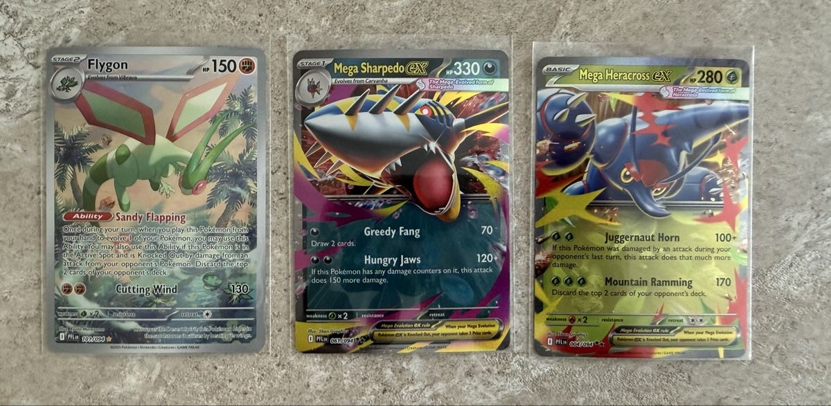 Pokémon Carte collezionabili: Pokemon Flygon, Mega Sharpedo ex, Mega Heracross ex – Nuovo (secondo la descrizione) da Lenzburg venduto da kri_8qbq