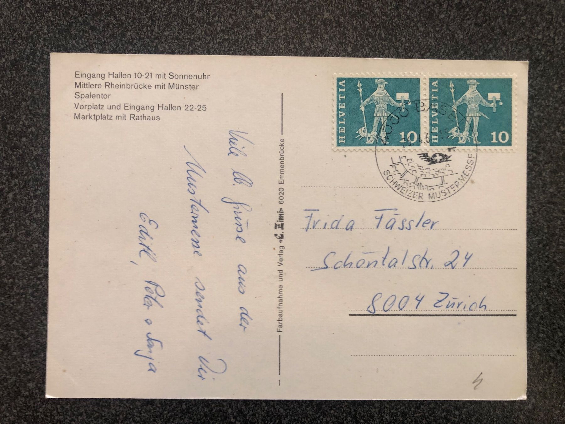 Cartoline postali: Mondscheinkarte MUTTENZ 1900 und 5 weitere Ansichtskarten – Usato da Lufingen venduto da TopAnsichtskarten 5