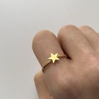 18KGP Stern Ring aus Edelstahl