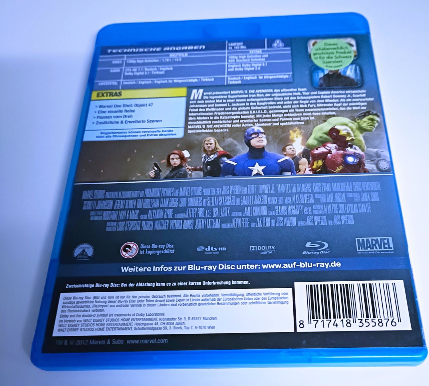 Tutti i DVDs: Marvel's - The Avengers Blu Ray – Usato da Köniz venduto da Movieportal007 1