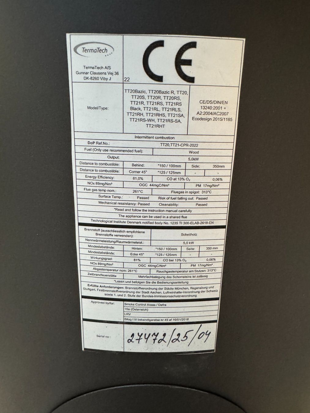 Stufe caminetto: Kaminofen Termatech TT21RS – Nuovo e nell'imballaggio originale da Uzwil venduto da Gant_Group 3