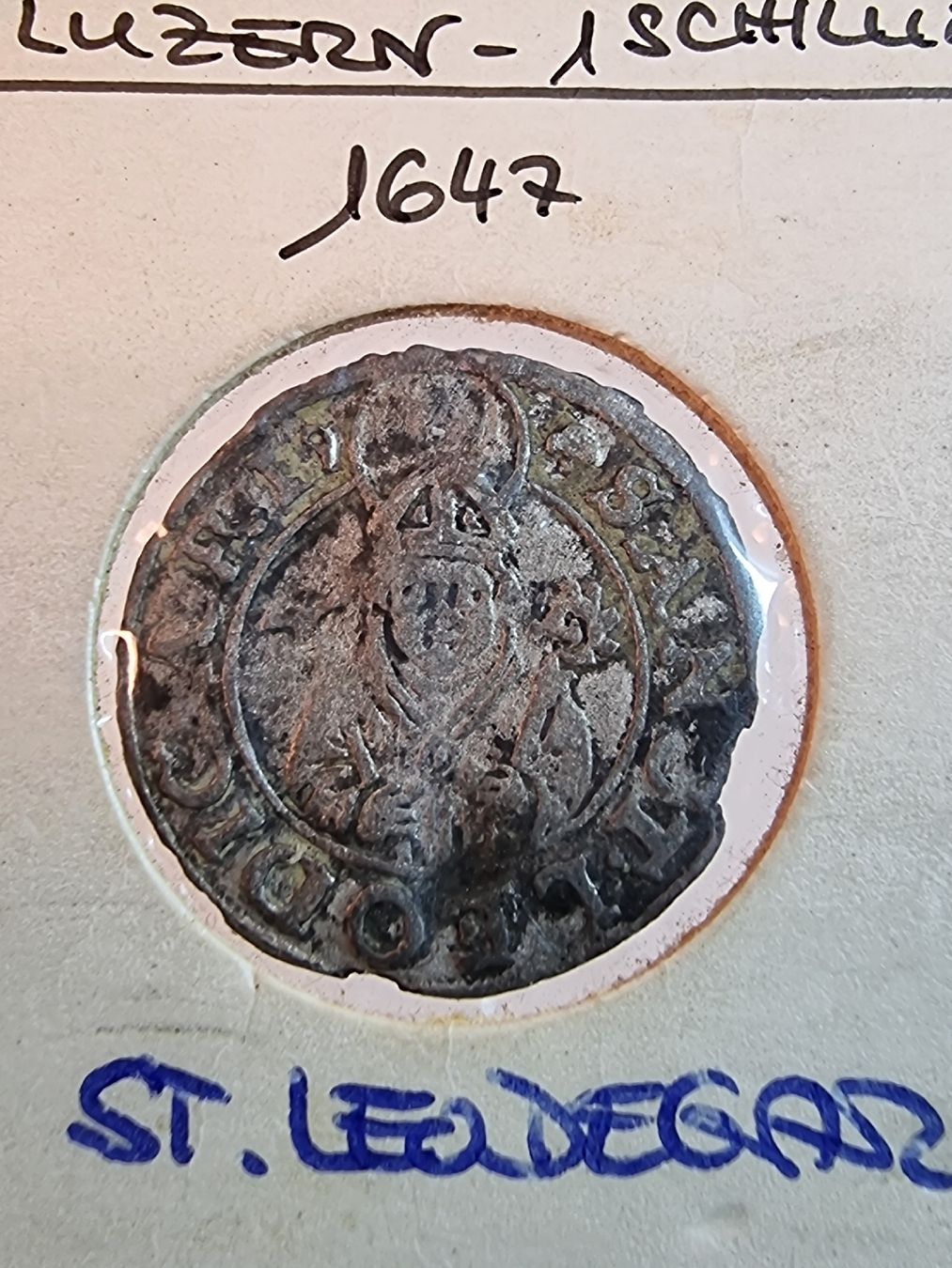 Alle Münzen: Silbermünze St. Leodegar 1647 Luzern-Schilling – Neu (gemäss Beschreibung) aus Neuenhof von tap_mxt6