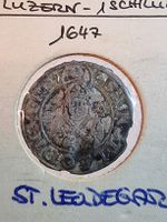 Silbermünze St. Leodegar 1647 Luzern-Schilling