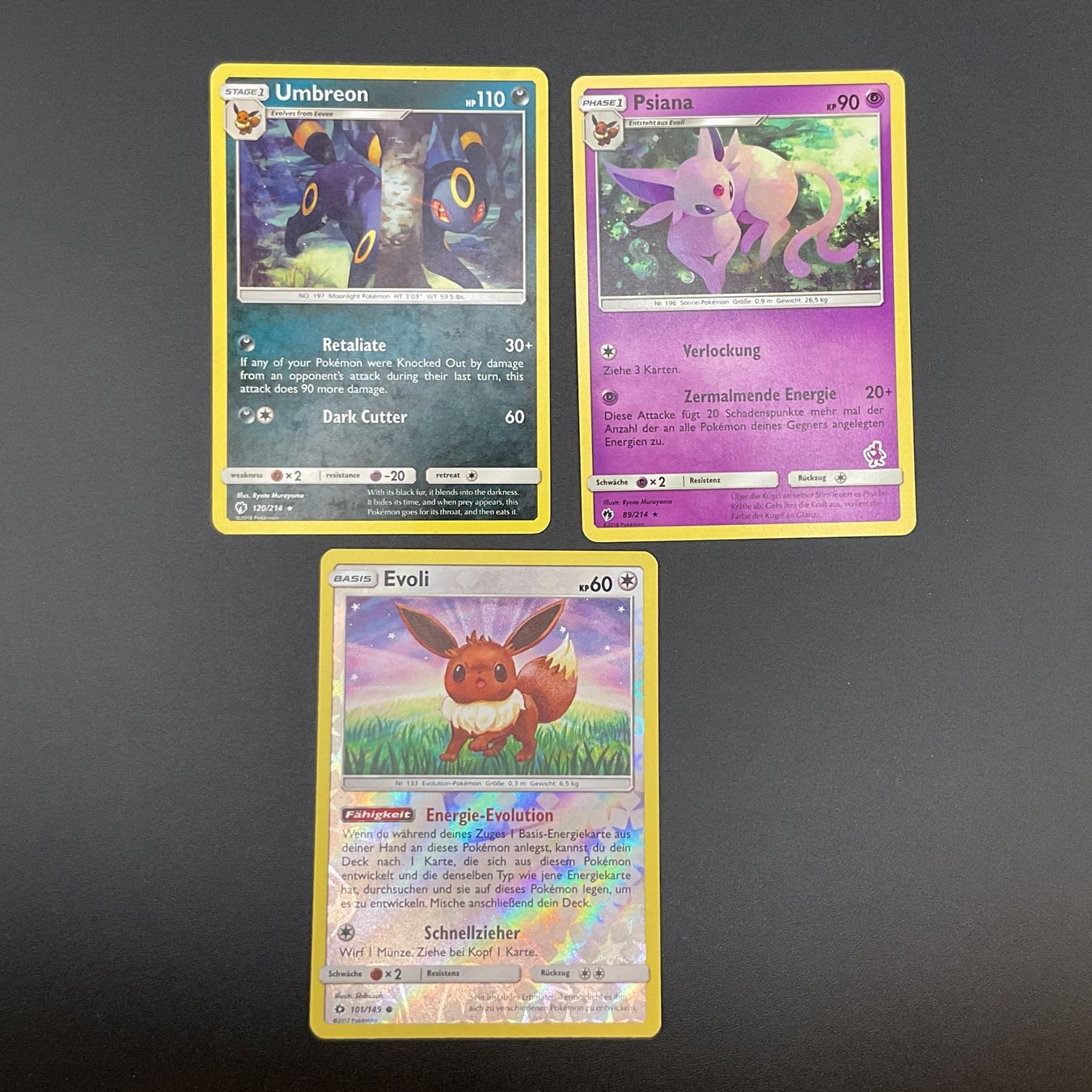 Pokémon Carte collezionabili: Pokémon Evoli & Umbreon & Psiana Bundle DE / EN Ab 1 -. – Usato da Niederuzwil venduto da NadineS75