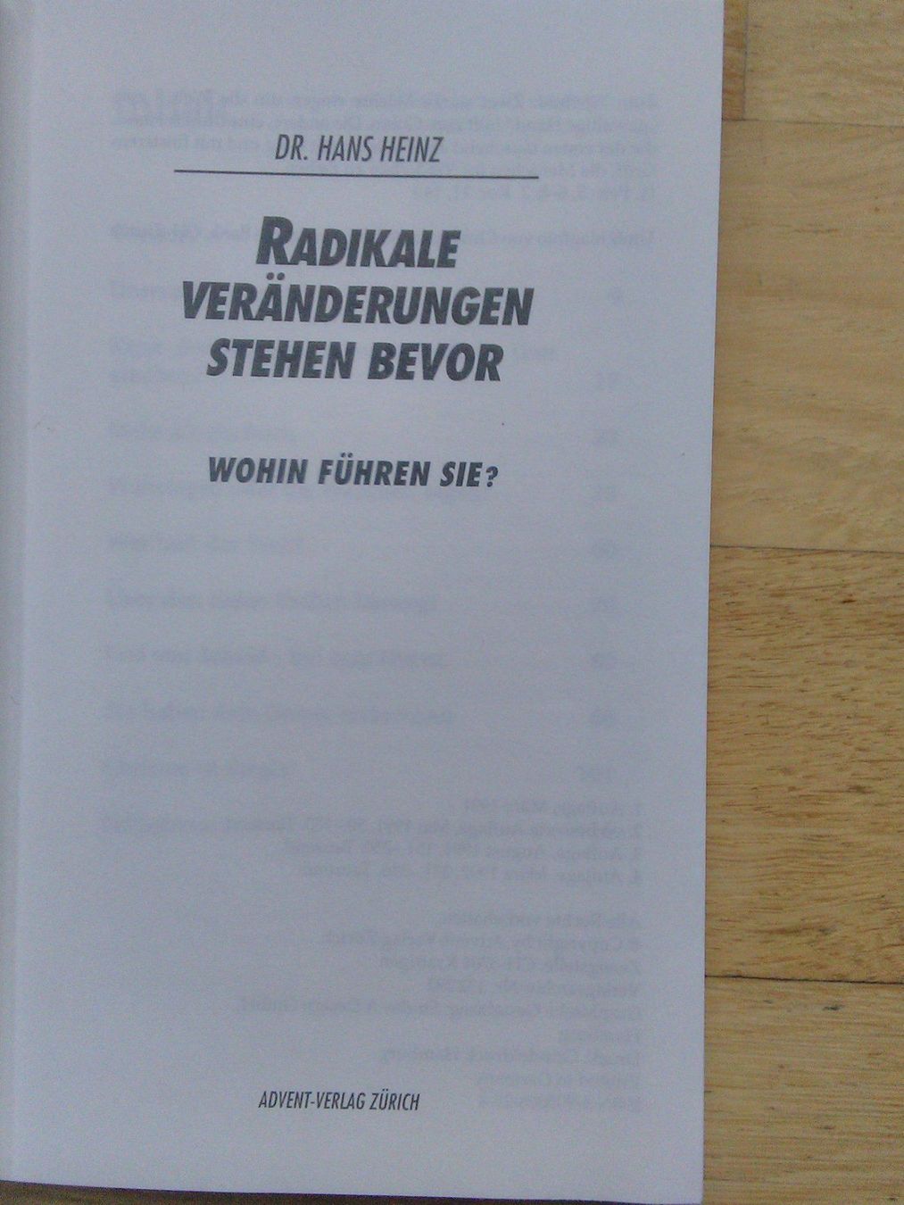 Libri: Radikale Veränderungen stehen bevor – Usato da St.Galllen venduto da elkaphone 2