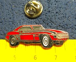 CHEVROLET CAMARO 1969 Z28 ODER RS ROT AUTO PIN ENAMEL SILBRI