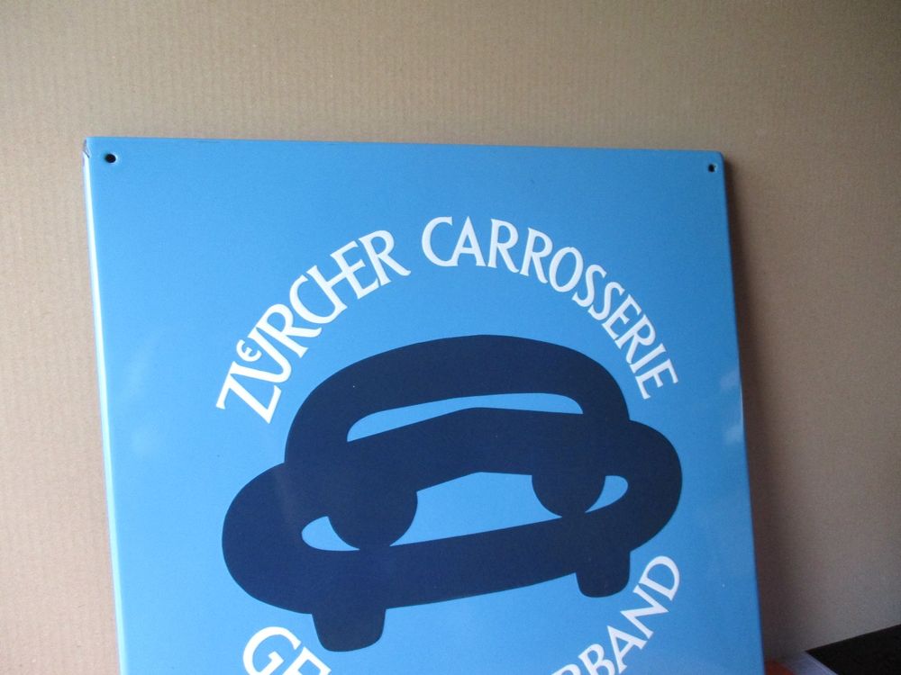 Emaille  Zürcher   Carrosserie     Emailschild 2