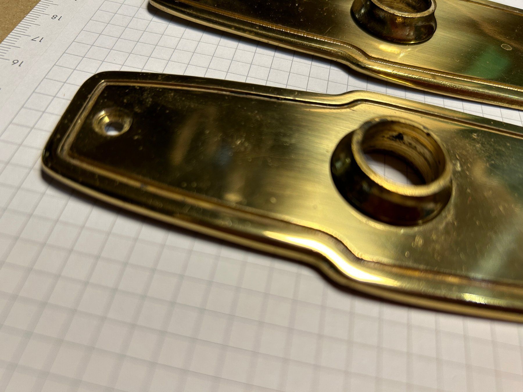 Ferramenta: Türgarnitur- Schild 2 Stk. BB 78, 210 x 50 mm, Messing – Nuovo (secondo la descrizione) da hägendorf venduto da hsh4614 4