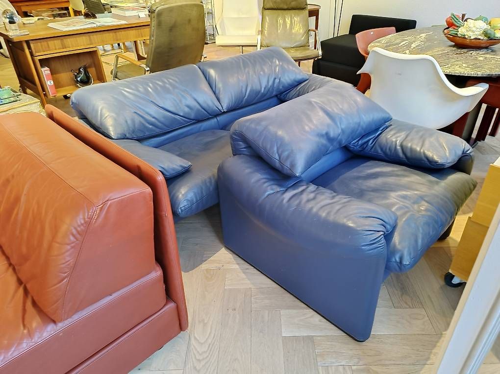 Cassina Divani: Cassina Maralunga Sofa + Sessel  Leder – Usato da Zürich venduto da style-and-design.zh 5