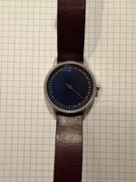 Armbanduhr Slow Jo 24 Stunden Anzeige braunes Lederband