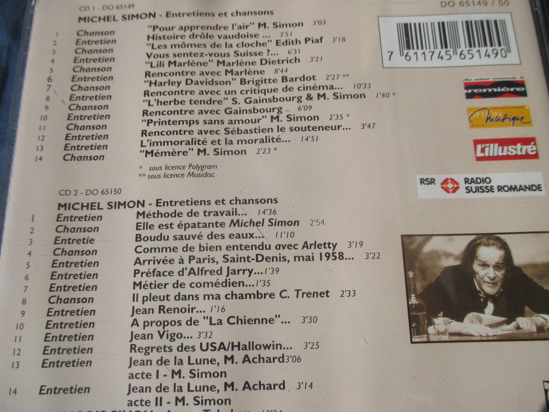 CDs: Michel Simon : Entretiens et chansons (double cd) – Gebraucht aus Colombier NE von Nevenma 1