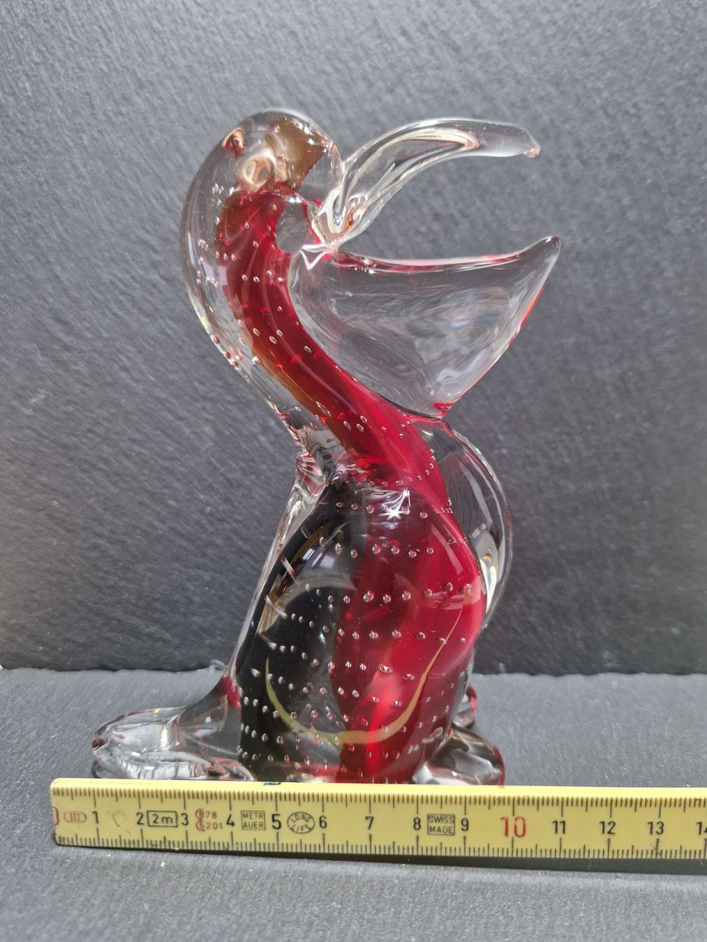 Murano Statuette: Murano Glas Figur Pelikan – Usato da Winterthur venduto da Sadega 6