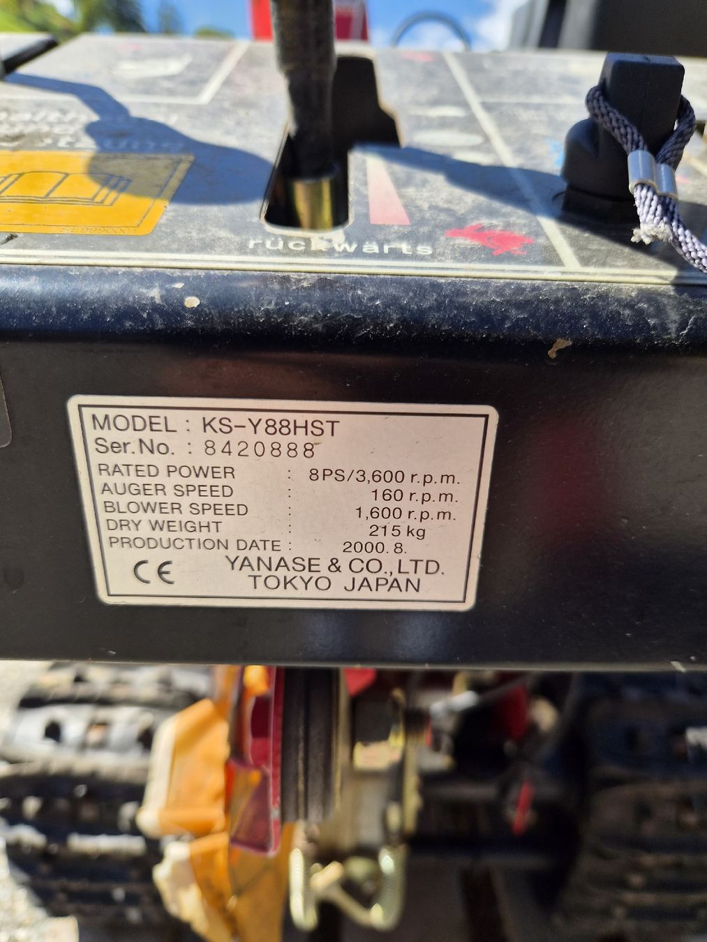 Alle Maschinen: Yanase Schneefräse – Defekt aus Valendas von mar_c92b 4