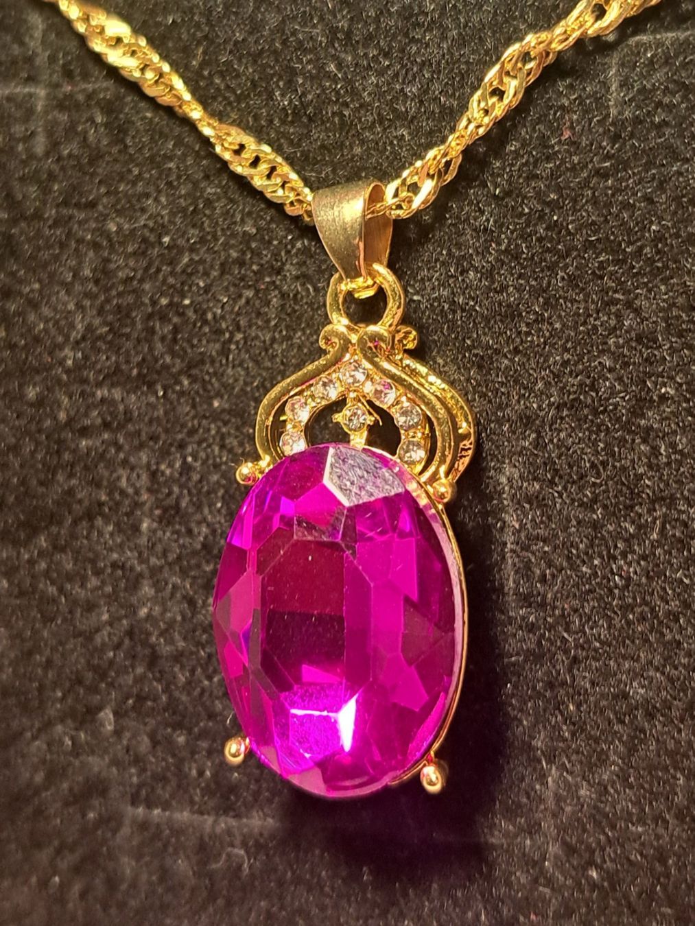 Catenine: Collier avec pendentif pierre de cristal – Nuovo e nell'imballaggio originale da St-Imier venduto da supernova21 1