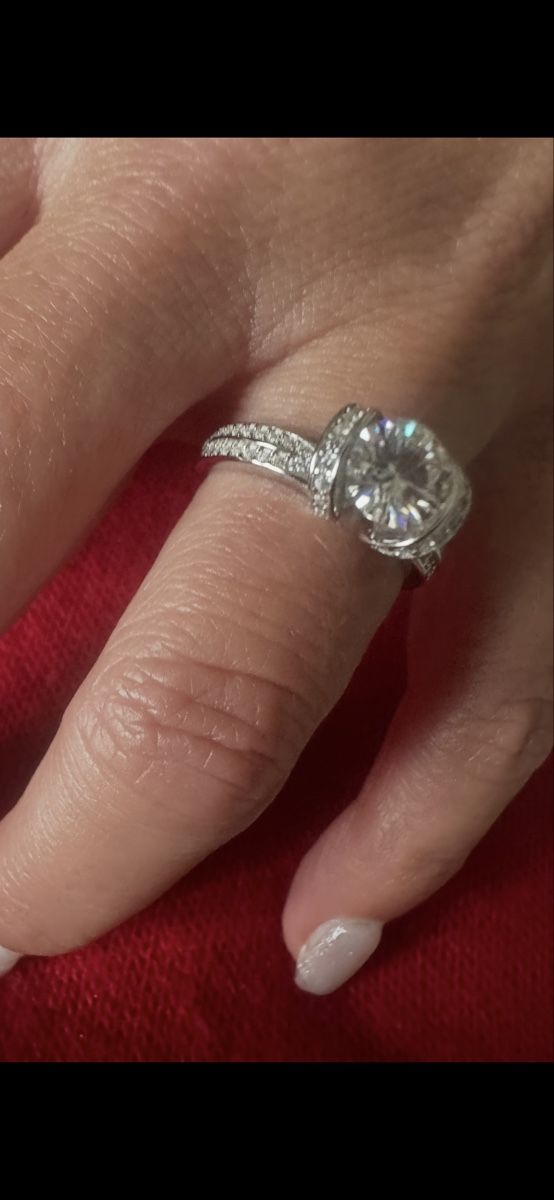 Bagues: Anello donna argento con Moissanite 1carato – Neuf (Voir description) à Cureglia par myr_9v25 4