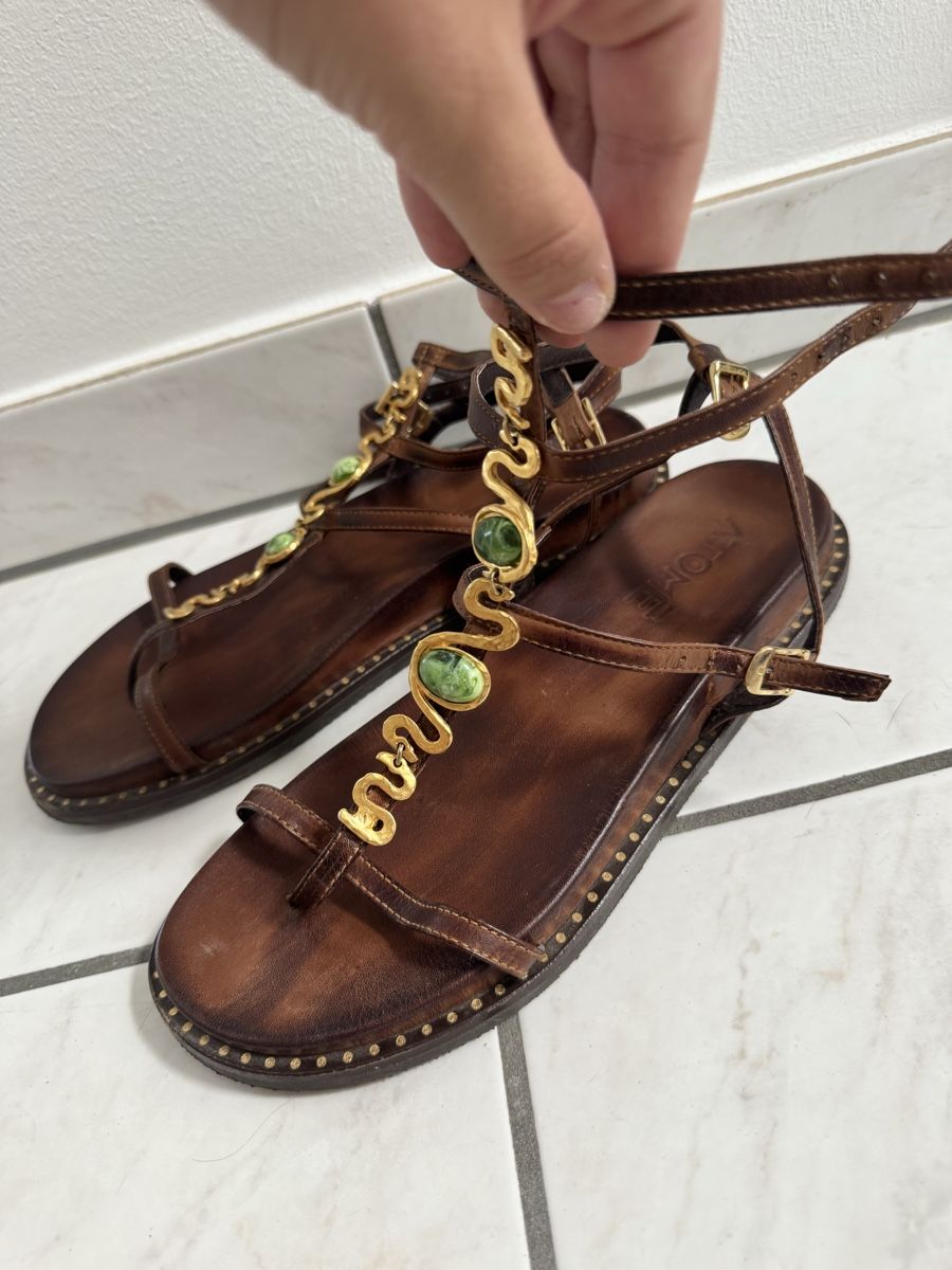Damenschuhe: Sandali in pelle marrone Tg 40 – Gebraucht aus Porza von kaj_d5q7 1