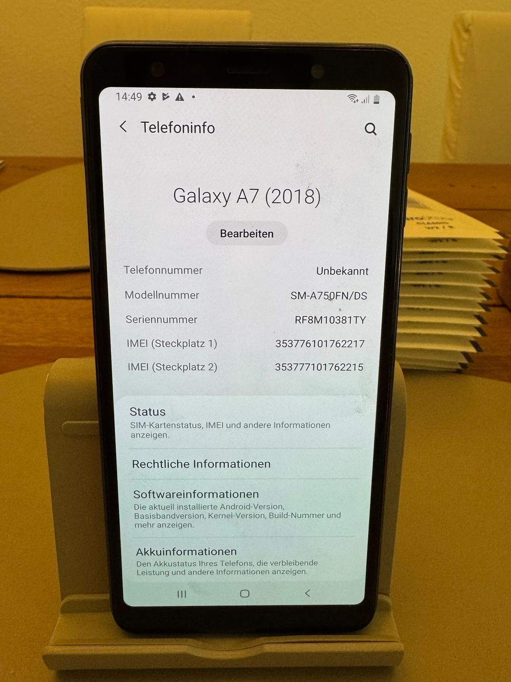 Samsung Portables: Samsung Galaxy A7 2018 – D'occasion à Adliswil par Busys 1