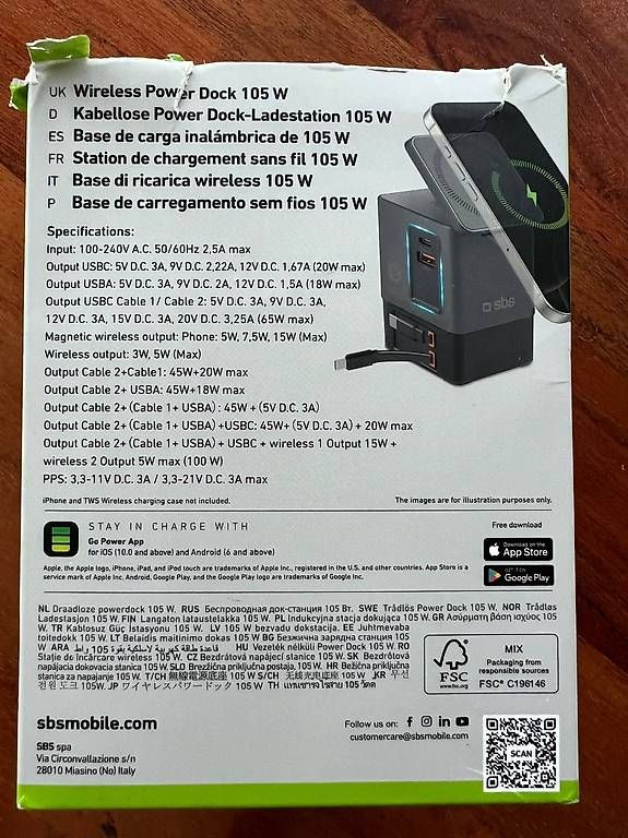 Caricabatterie: Neu SBS Wireless Charger – Nuovo e nell'imballaggio originale da Buchs SG venduto da drossi750 3