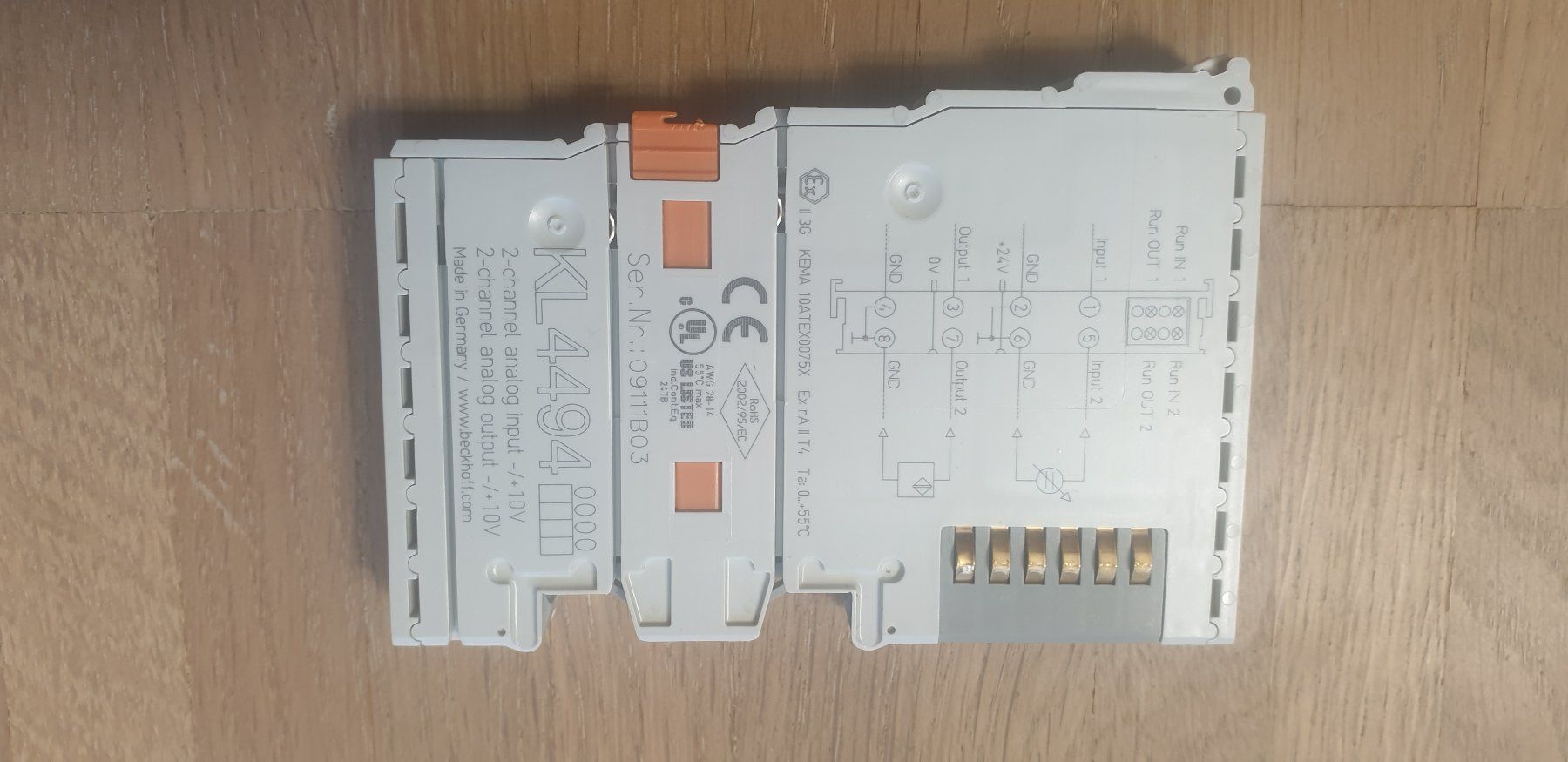 Beckhoff Componenti elettronici: Beckoff 2xAnalog In 2xAnalog Out – Usato da Rapperswil BE venduto da SF-15 1