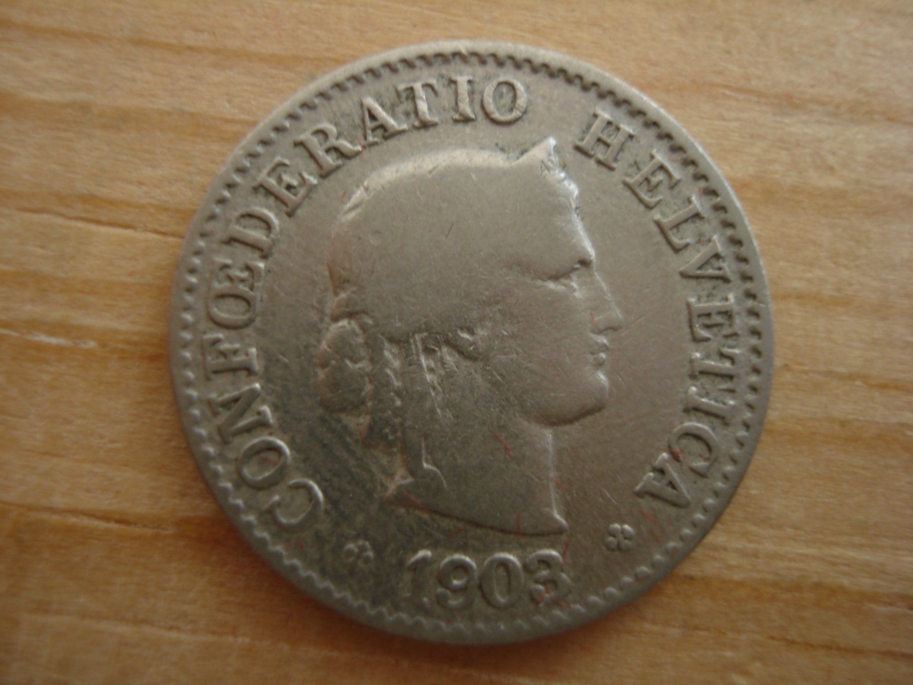 Alle Münzen: (S1) 5 Rappen 1903 – Gebraucht aus Erlach von Net-Coins