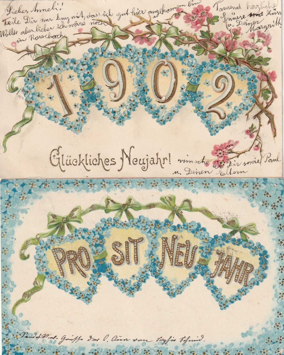 Cartes postales: 2 Ak Prosit Neujahr – D'occasion à Rorschacherberg par fratovi2