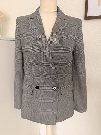 Blazer Hallhuber gr. S kariert grau 
