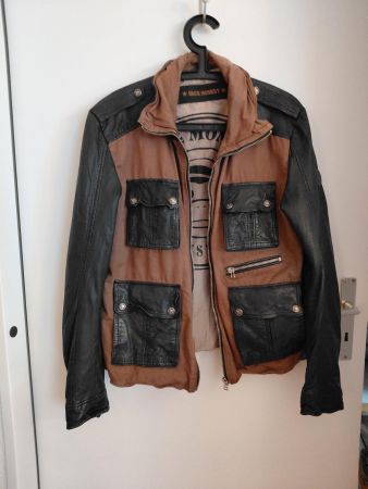 Lederjacke Blue Monkey braun schwarz, guter Zustand, Gr. L