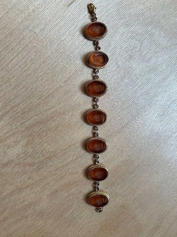 Bracelets: Armband silber vergoldet Glasgemme – D'occasion à Luzern par lou4444 2