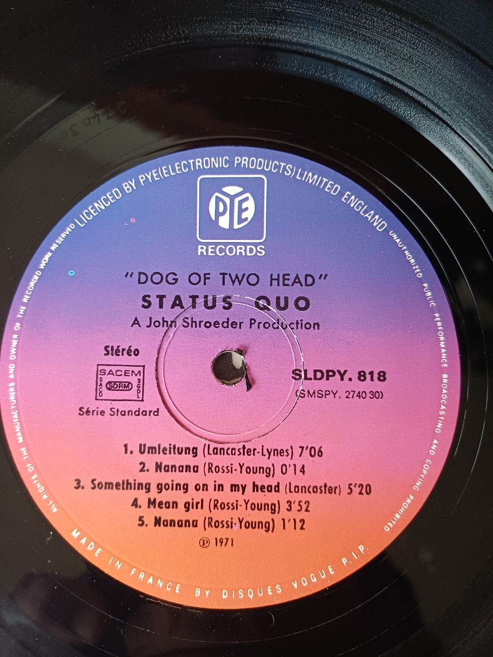 Dischi in vinile: Status Quo "Dog of two head" LP – Usato da Begnins venduto da Drastic-Sound 6
