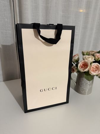 Gucci Papiertragetasche beige schwarz guter Zustand