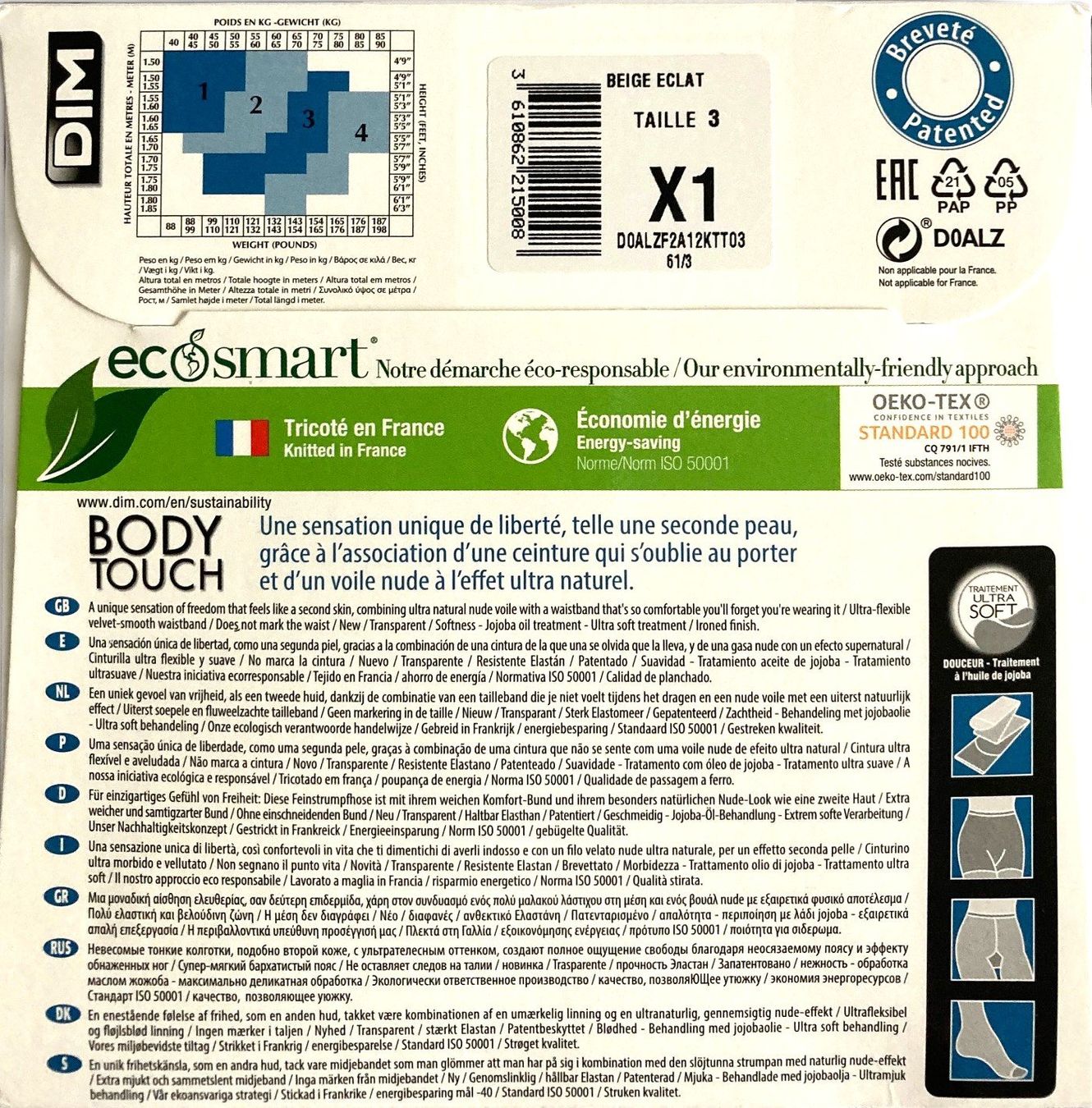 Calze & Collant: Strumpfhose DIM Body Touch – Nuovo e nell'imballaggio originale da Menziken venduto da ABA60 1