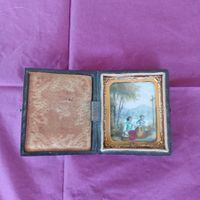 antikes Kästchen mit Miniatur Bild