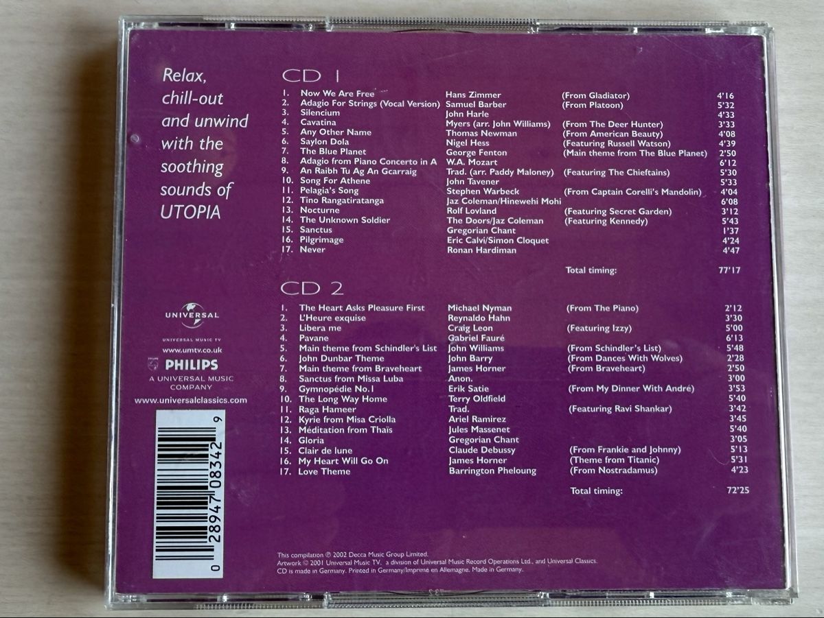 CDs: Utopia - Chilled Classics - Doppel CD – Gebraucht aus Oberried Brienz von Chyara 1