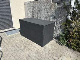 Gartenbox Polyrattan grau Aufbewahrung truhe neu