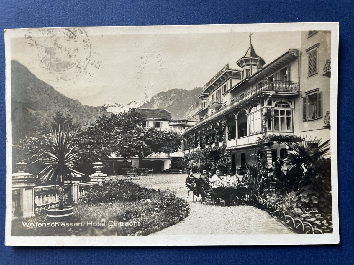Ansichtskarten: Alte Postkarte Hotel Eintracht Wolfenschiessen 1925 – Gebraucht aus Neuhausen am Rheinfall von Arielle55