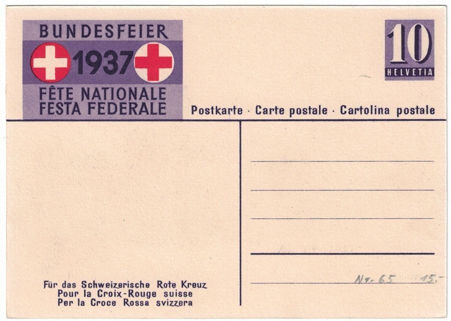 Cartoline postali: Bundesfeier 1937 – Usato da Frauenfeld venduto da POML 1