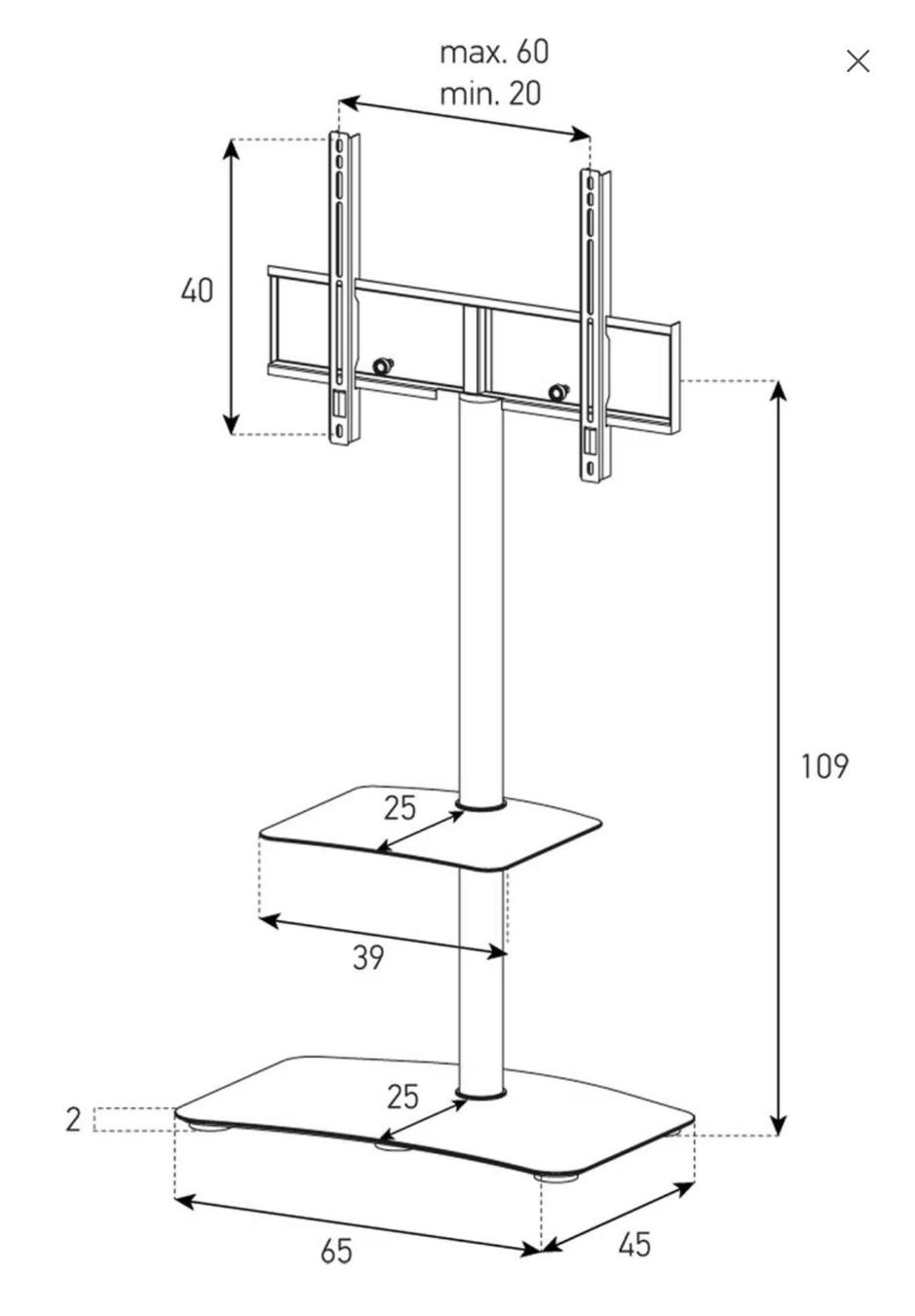 Mobili TV: TV Ständer Sonorous PL2810 weiss mit Ablage – Usato da Brunnen venduto da Hammerx 3