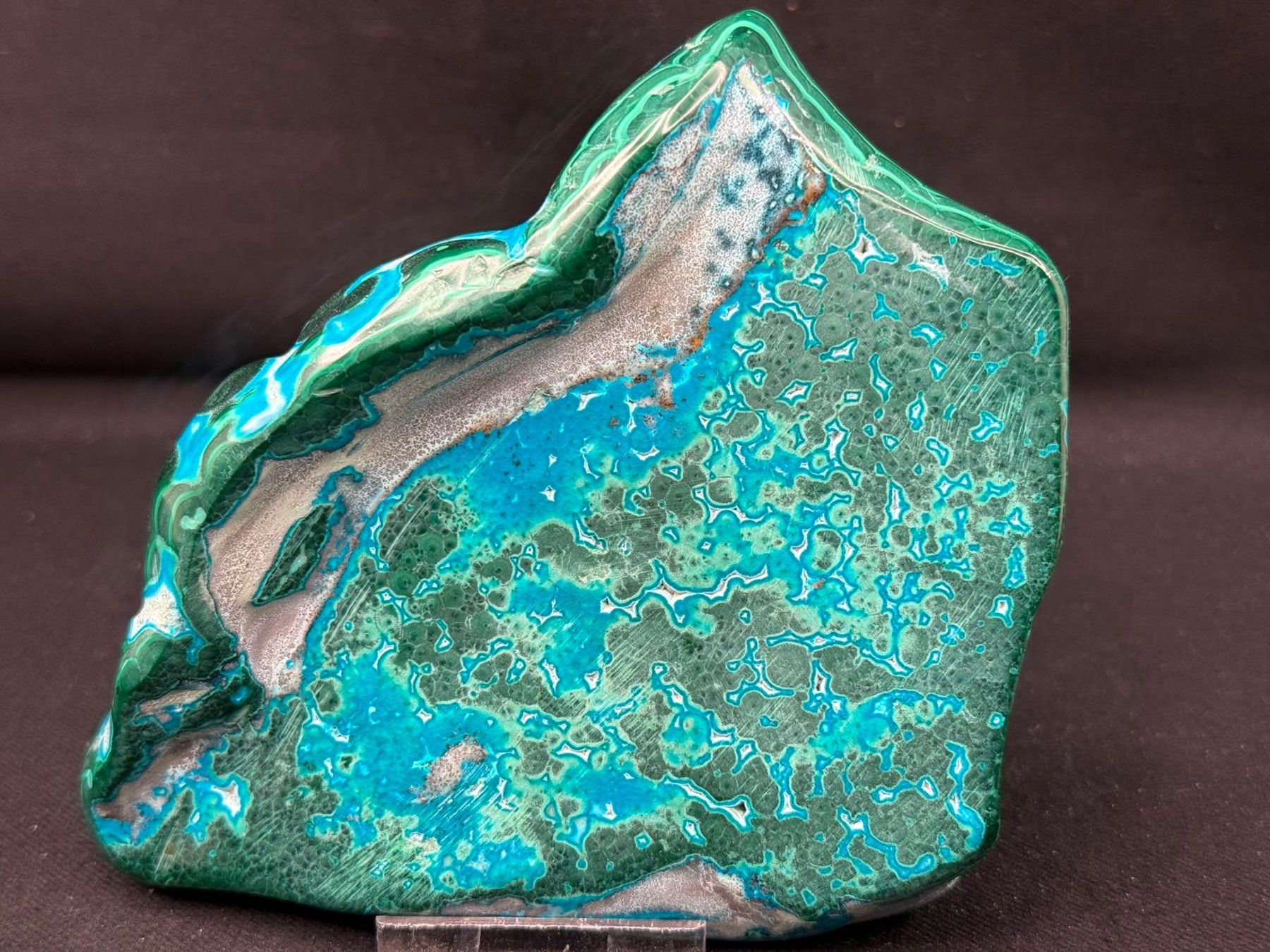 Minéraux & Lithothérapie: Malachit und Chrysocolla poliert – D'occasion à Schinznach Bad par Demerald 7