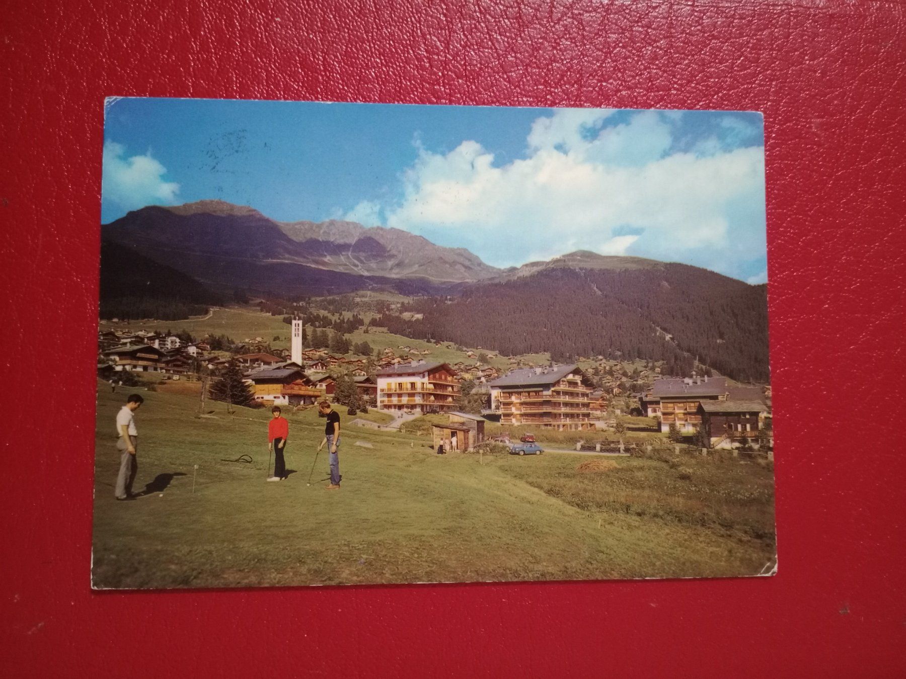 Cartes postales: Verbier Wallis mit Golfspieler 1981 – D'occasion à Küttigen par Melisch1000