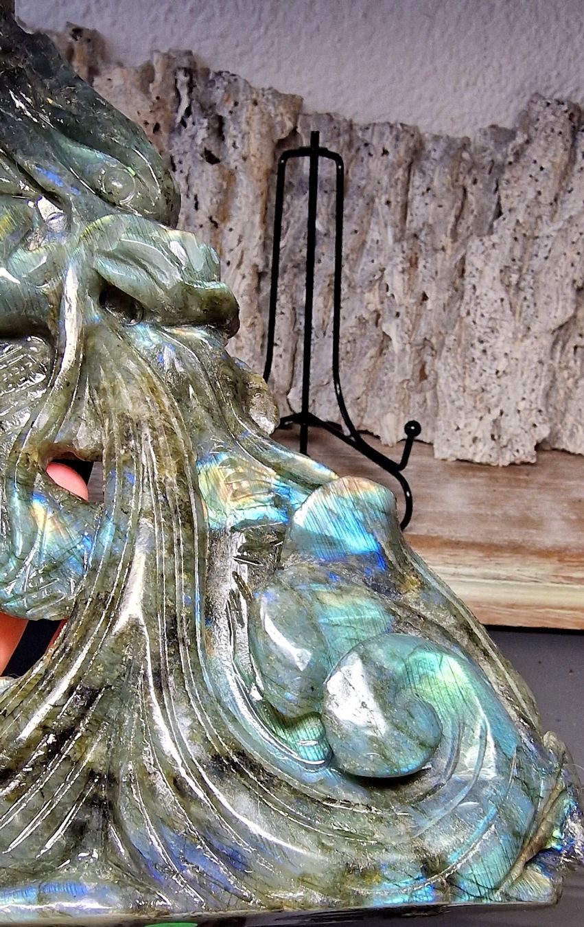 Minerali & Pietre curative: Hochwertiger chinesischer Drache aus Labradorit – Nuovo (secondo la descrizione) da Matzingen venduto da Shay_Crystalz 8