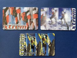 Telefonkarten XTREM Deutsche Telekom, 3 Stk., gebraucht 12DM