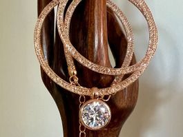 Funkelnde Roségold-Kette mit Solitär-Zirkonia – Eleganz pur