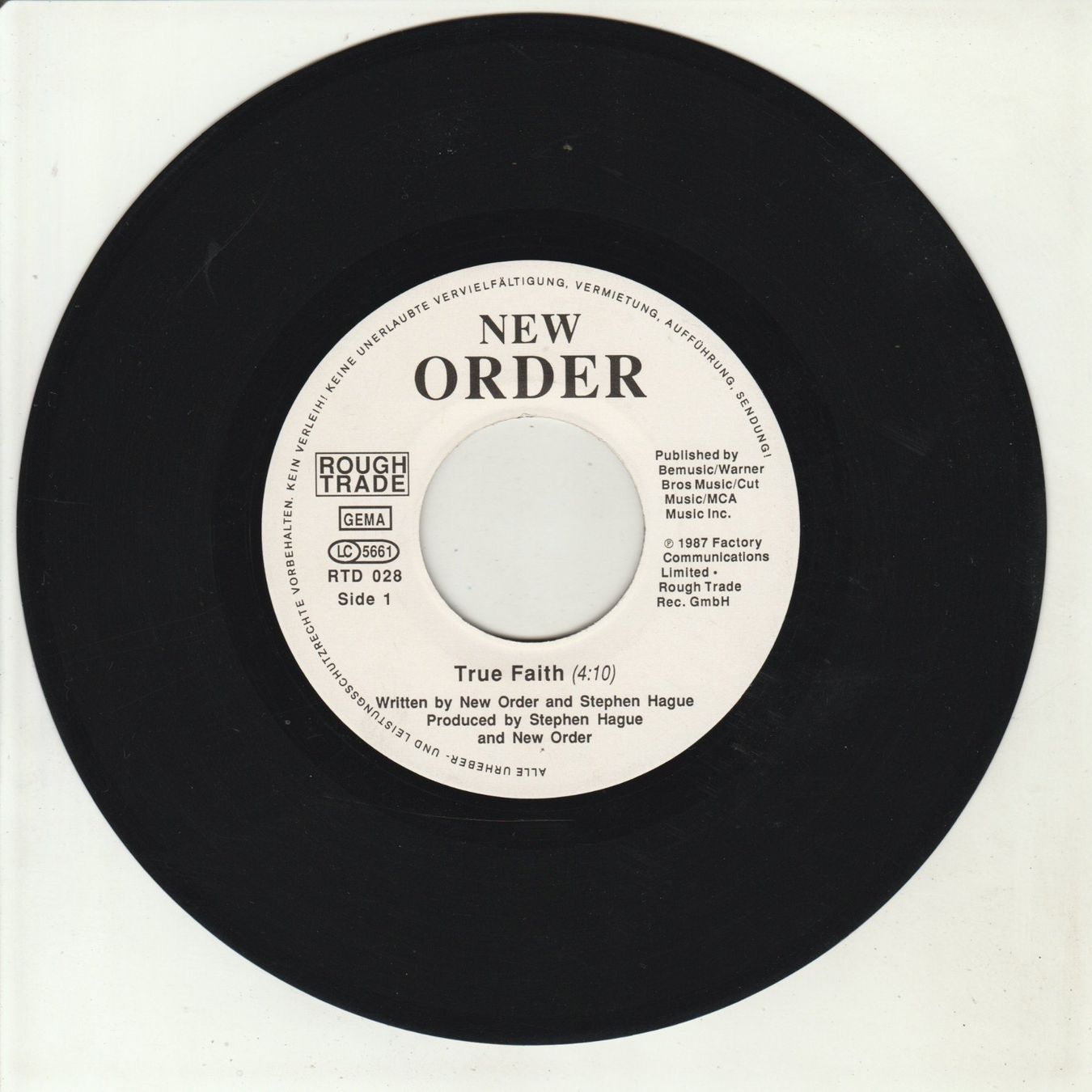 Dischi in vinile: New Order - True Faith 7" Vinyl 1987 – Usato da Tübach venduto da JamesStone 2