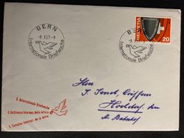 Schweiz 1957 Sonderstempel Int.Briefwoche Bern