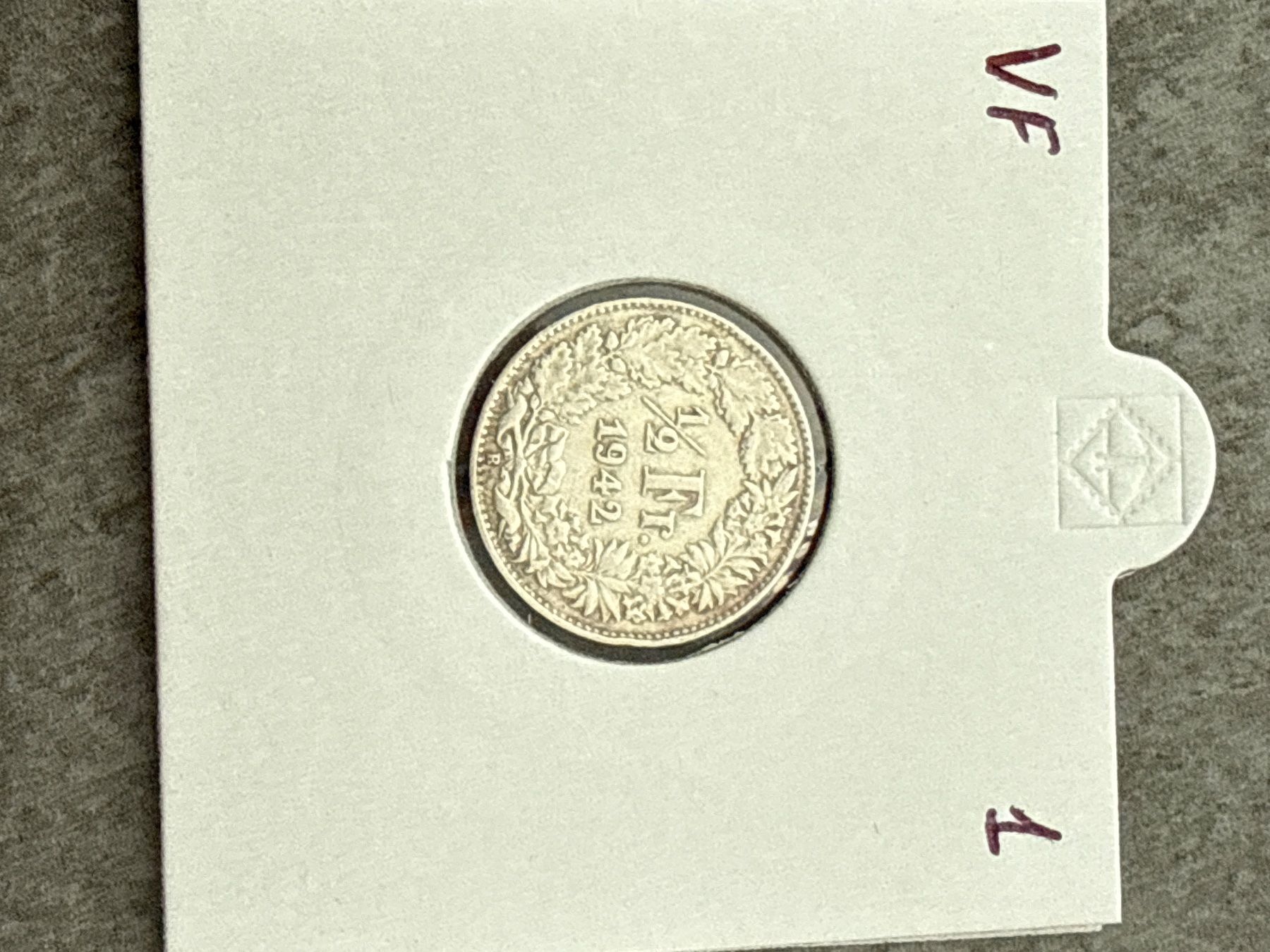 Toutes les monnaies: Swiss ½ franc 1942 Silver Coin – D'occasion à Pully par ta571