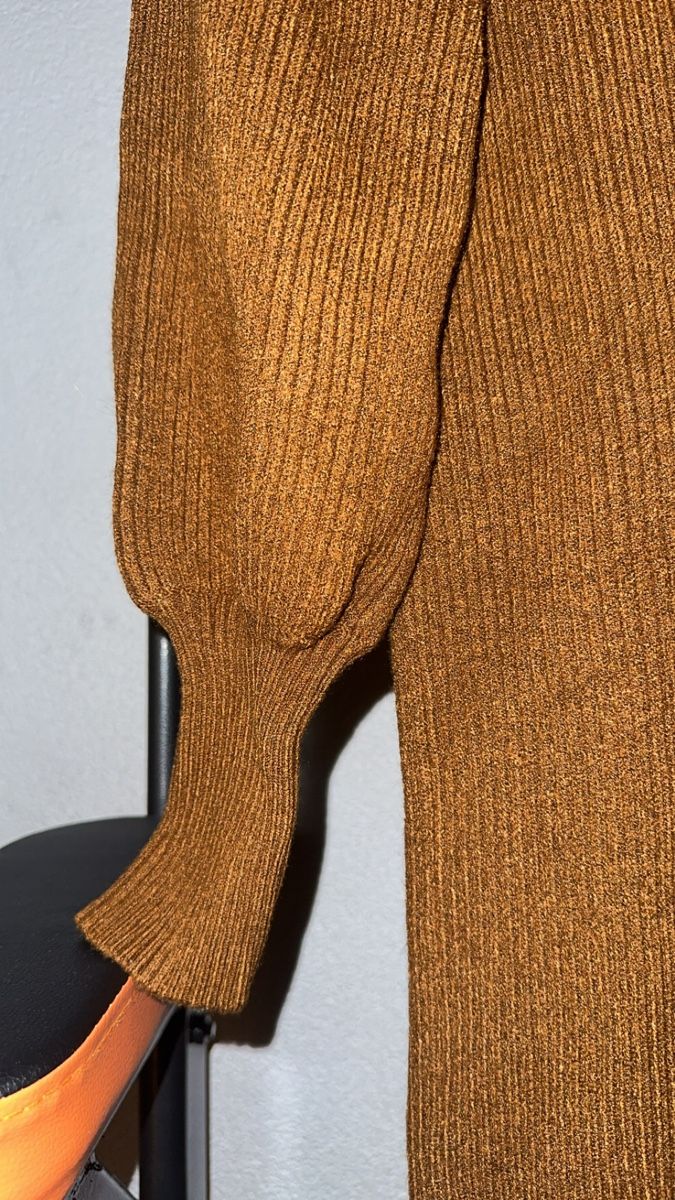 Only Kleider: Braunes Pulloverkleid mit Puffärmeln – Neu (gemäss Beschreibung) aus Oftringen von tola19 1