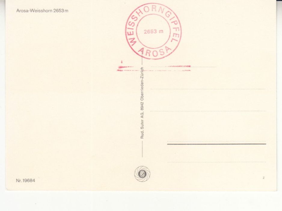 Cartoline postali: Weisshorn Panorama ca. 1970 – Usato da Bürglen TG venduto da StampGraf 1